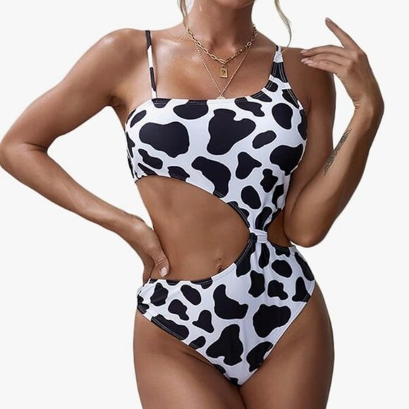 Cow Print Bodysuit - Picture 1 of 5